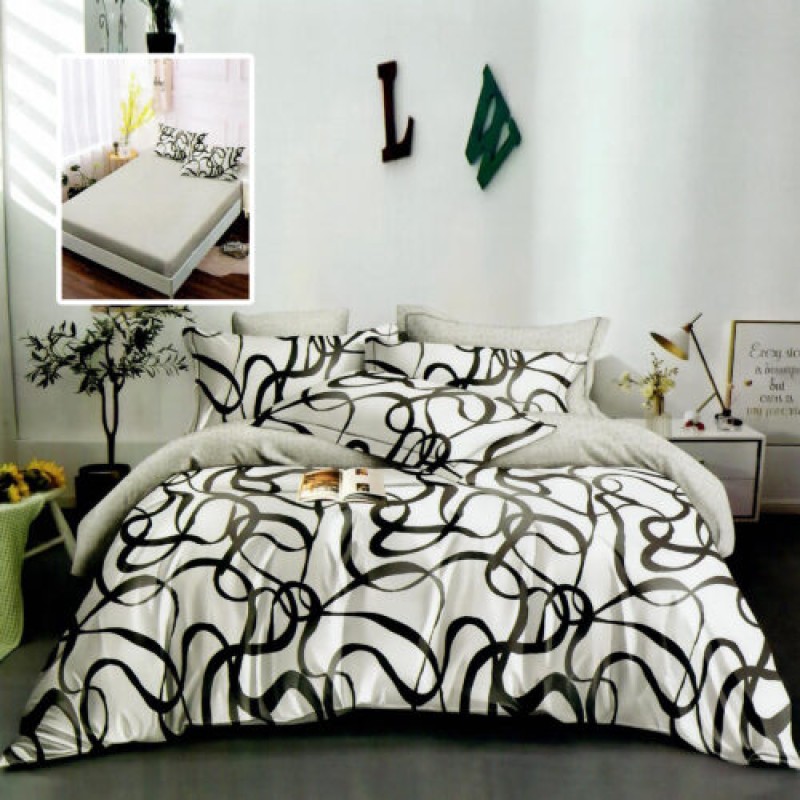 LENJERIE FINET 6 PIESE CU HUSĂ – 160×200 ȘI 180×200 (HF6P301)